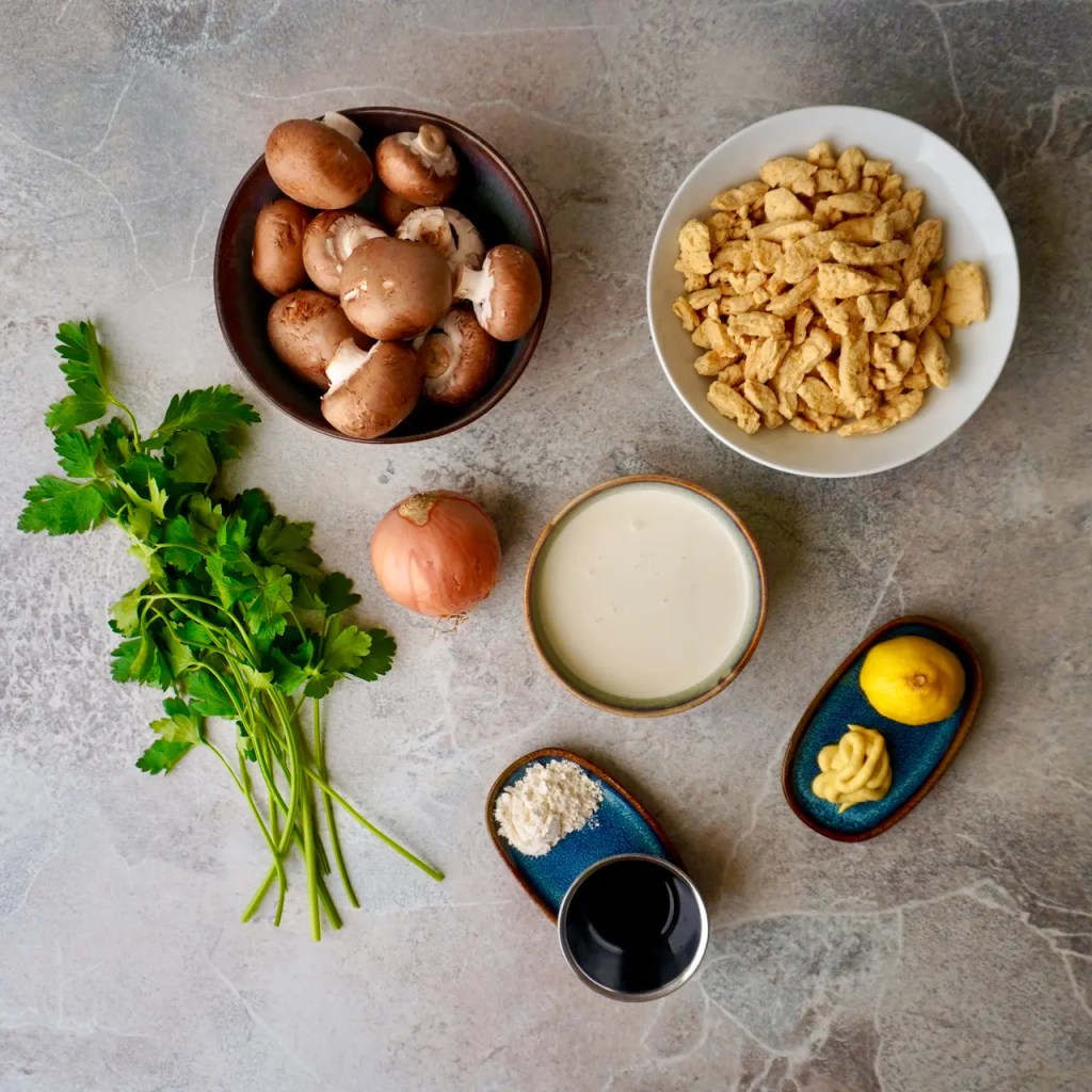 Vegan Mushroom Pasta Ingredients