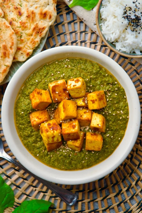 Vegan Palak Paneer Finished