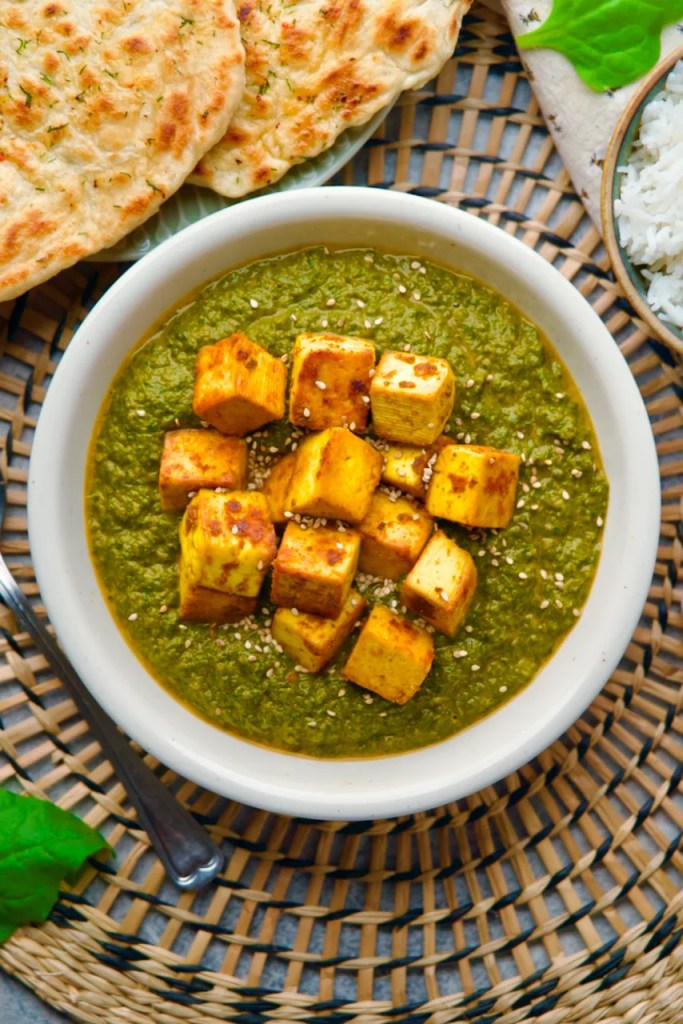 Vegan Palak Tofu alternative finished