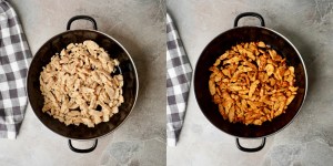 Vegan Mushroom Pasta Crispy TVP