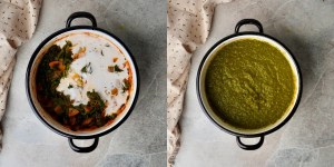 Vegan Palak Tofu finished blended